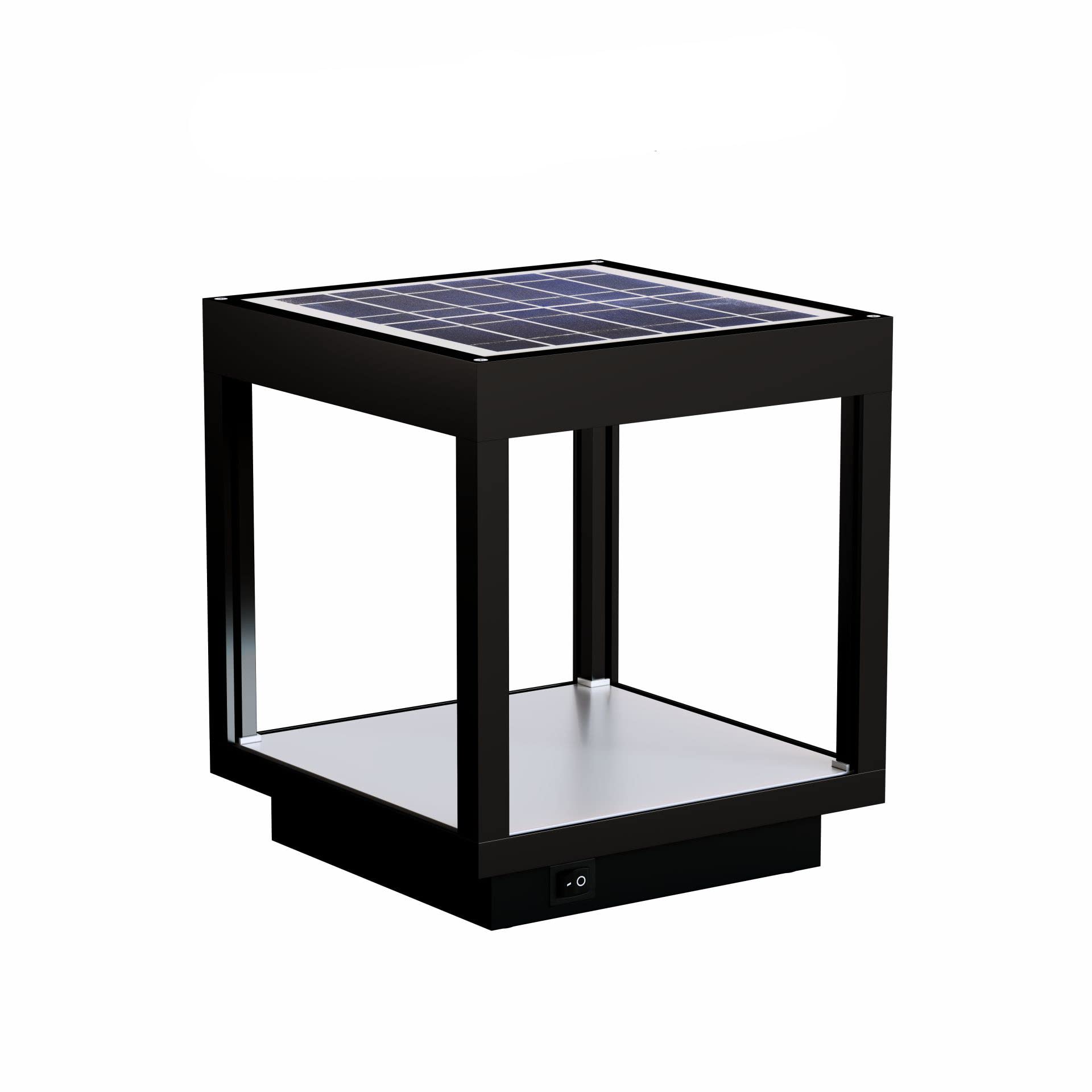 Beneito Faure Lanterna Visor Solar da Esterno IP65 - Lampada da Tavolo a Led in Alluminio a Energia Solare con Pannello Integrato 3.5W 120° flusso luminoso di 460 lumen (Nero)