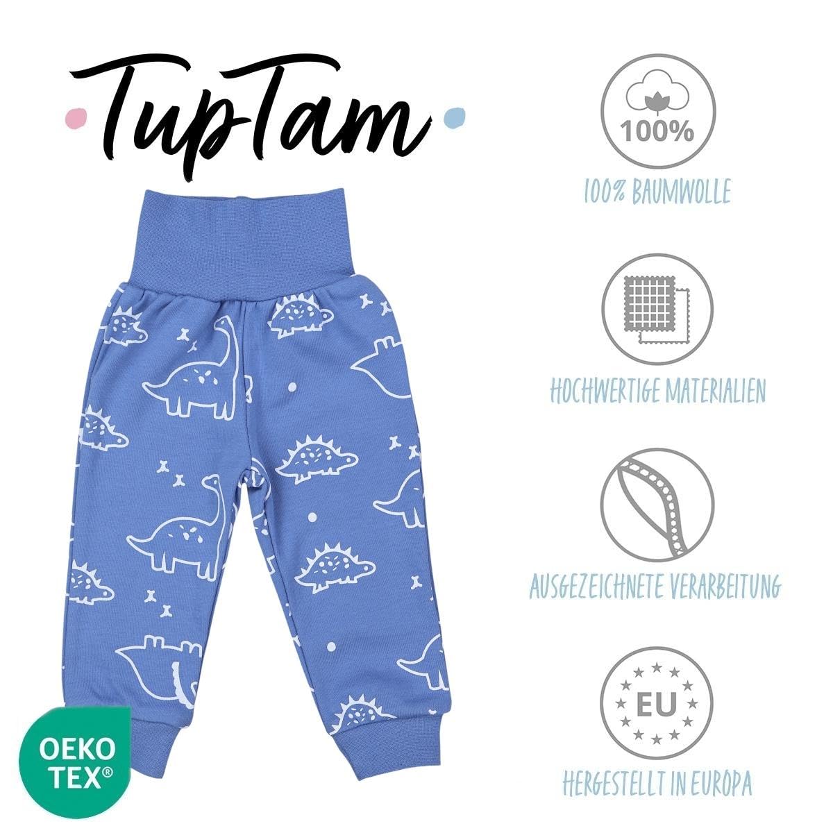 TupTam Pantalones Bebé 5 Unidades – Pantalón Algodón Suave para Bebé Niño y Niña, Certificación Oeko-Tex — view 2