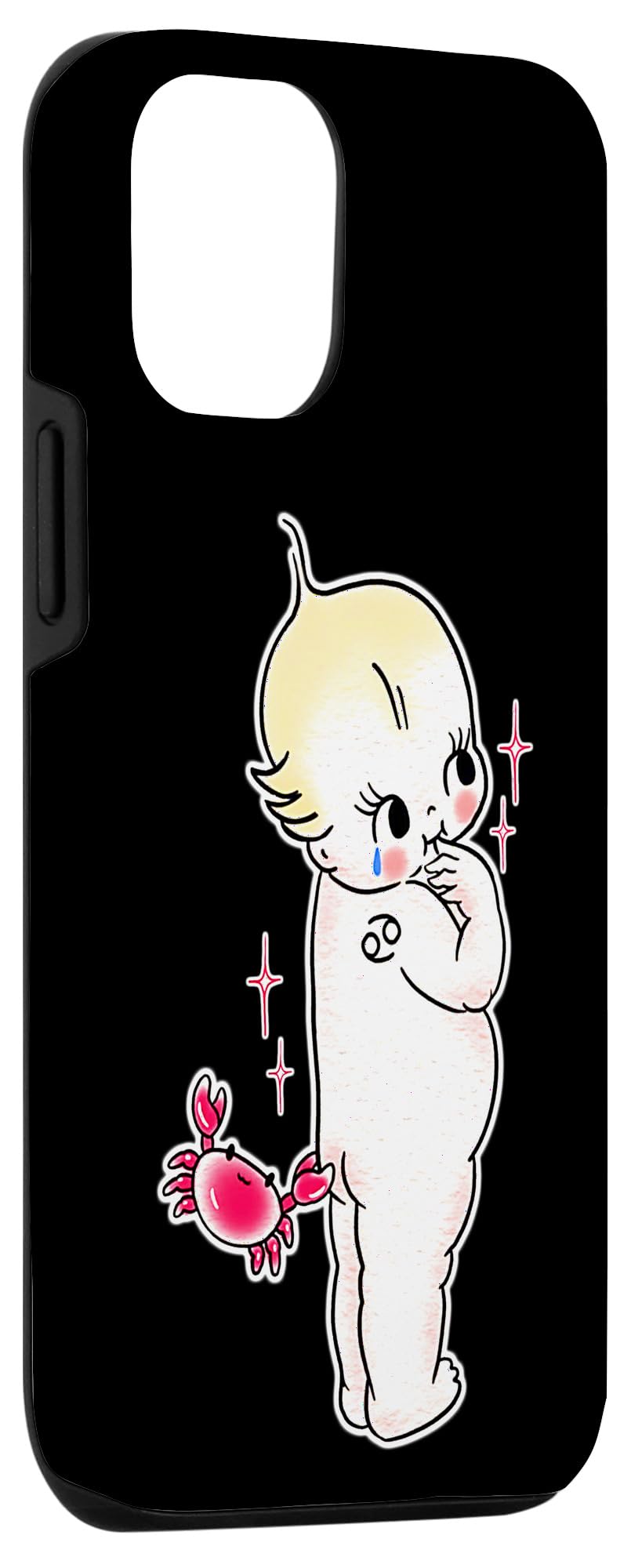 Kewpie Baby Cance Zodiac Crab Traditional Tattoo Flash Case for iPhone 13 - Image 3