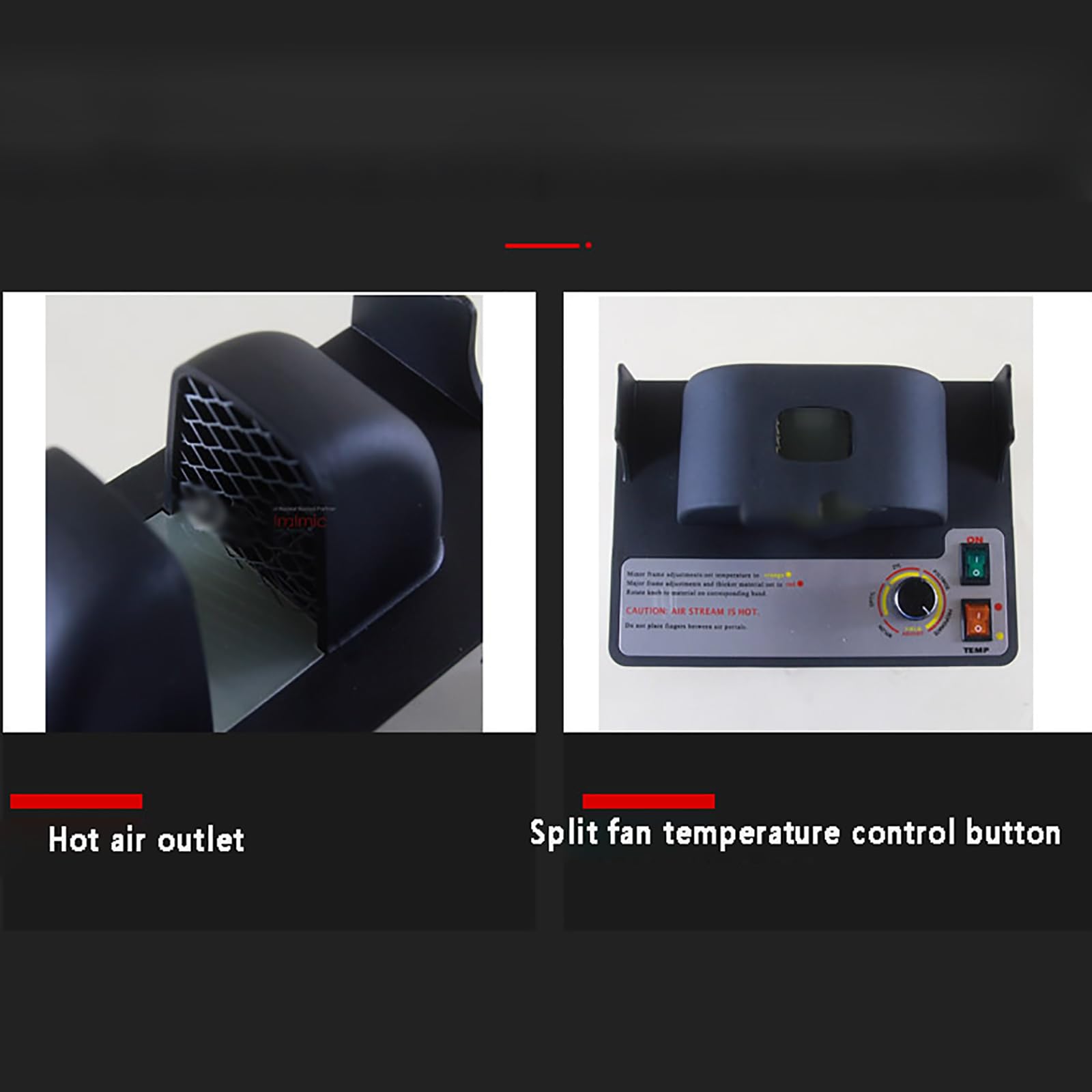 Scalda-montature per Occhiali, con Cappa Aspirante Richiudibile, Temperatura Regolabile E Riscaldamento Rapido E Uniforme, per Montature Non Metalliche E in Resina