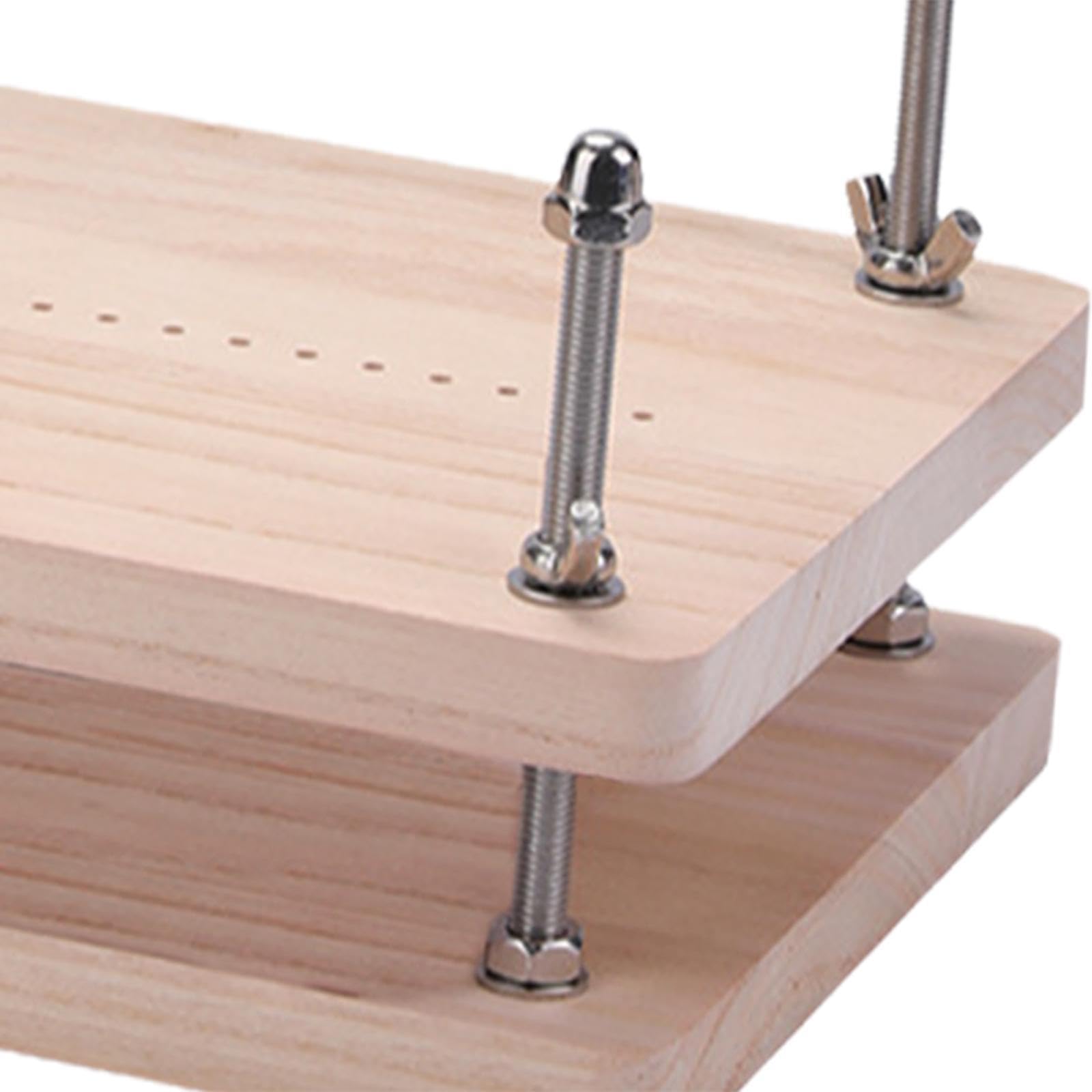 SM SunniMix Wooden Book Press Book Binding Board DIY Crafting Multifunction Nonslip Handmade Paper Press for Journals Tabletop Beginners, Wood