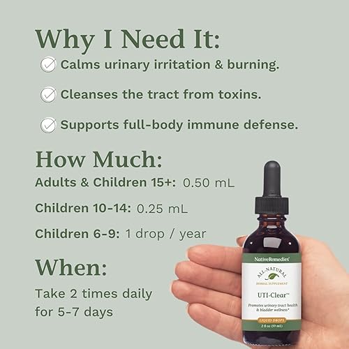 Miniatura 4 de Native Remedies UTI-Clear para la salud del tracto urinario y la vejiga, 2.0 fl oz