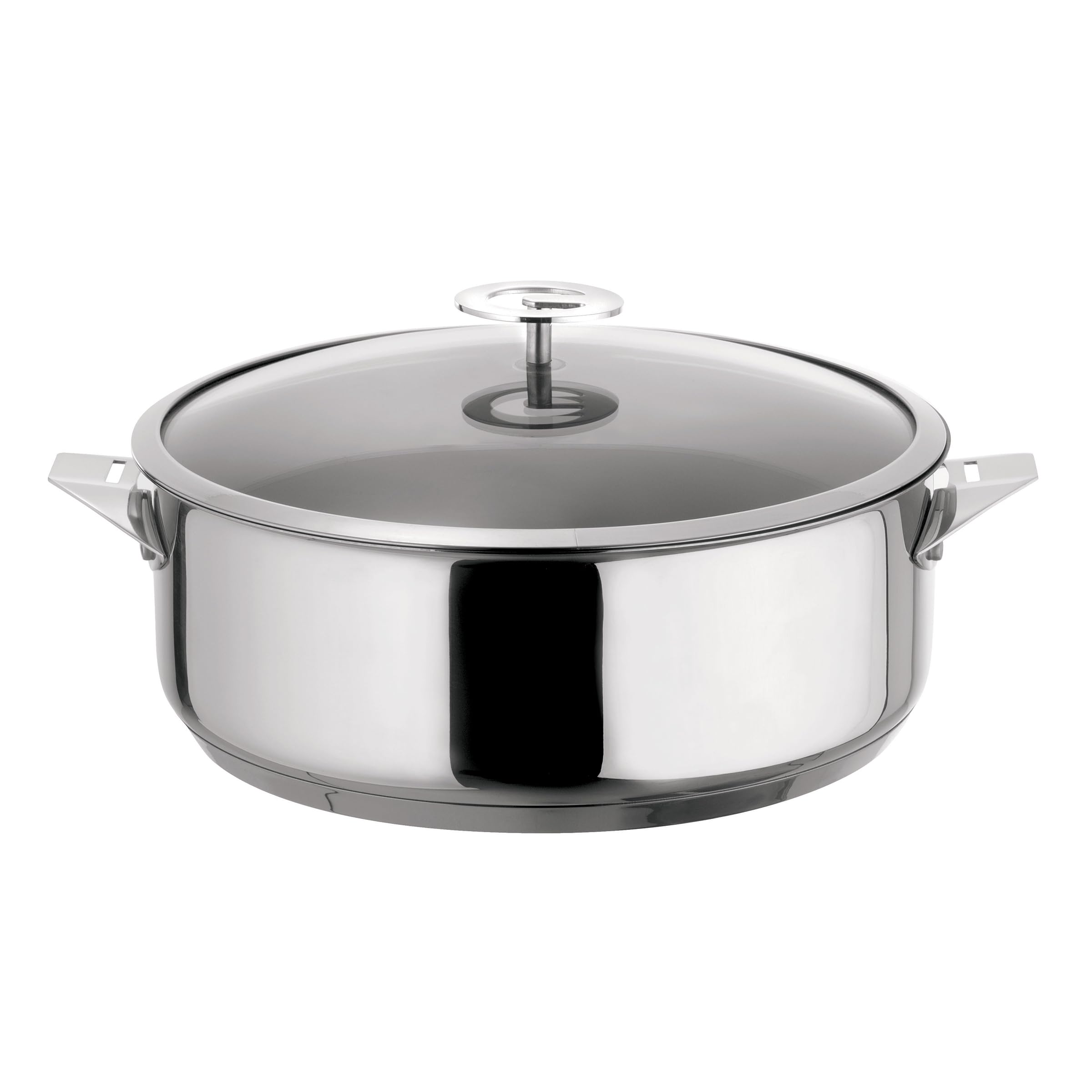 Cuisinox - Eclipse - Sauteuse 24 cm avec revêtement céramique avec couvercle - Fond encapsulé - Compatible tous feux dont induction - Acier Inoxydable 18/1 - Finition miroir