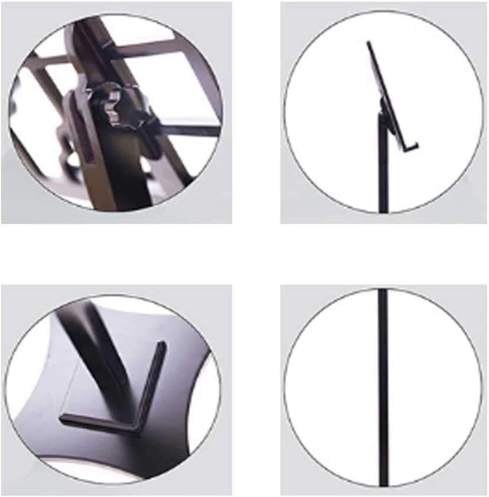Leggio per Spartiti Musicali Supporto per Spartiti Musicali retrò con Angolazione Regolabile in Legno per Guqin E Guzheng(Black)