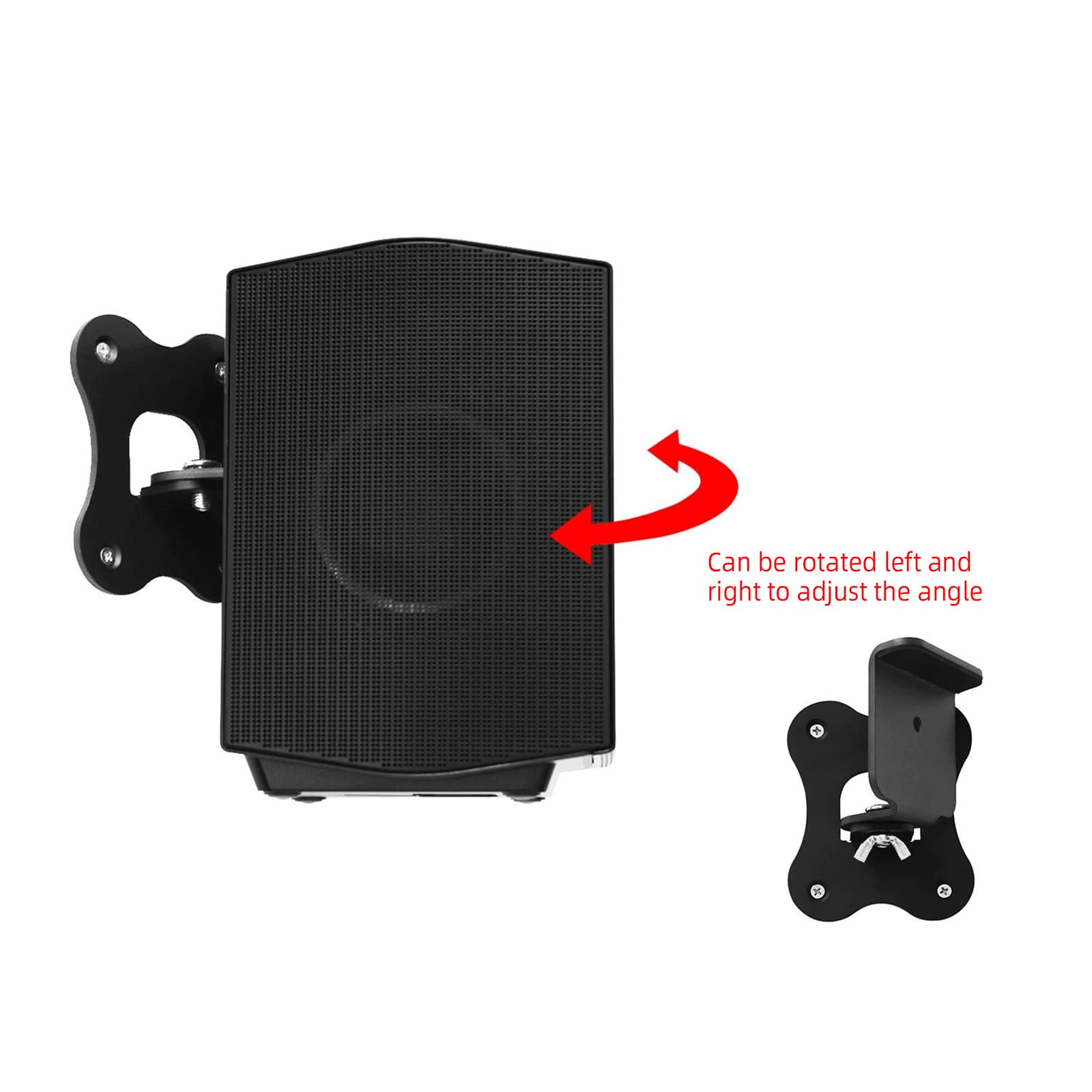 Staffe di montaggio a parete in metallo per sistemi audio surround posteriori HWQ990H, che offrono un posizionamento flessibile e una facile configurazione, staffe da parete per altoparlanti