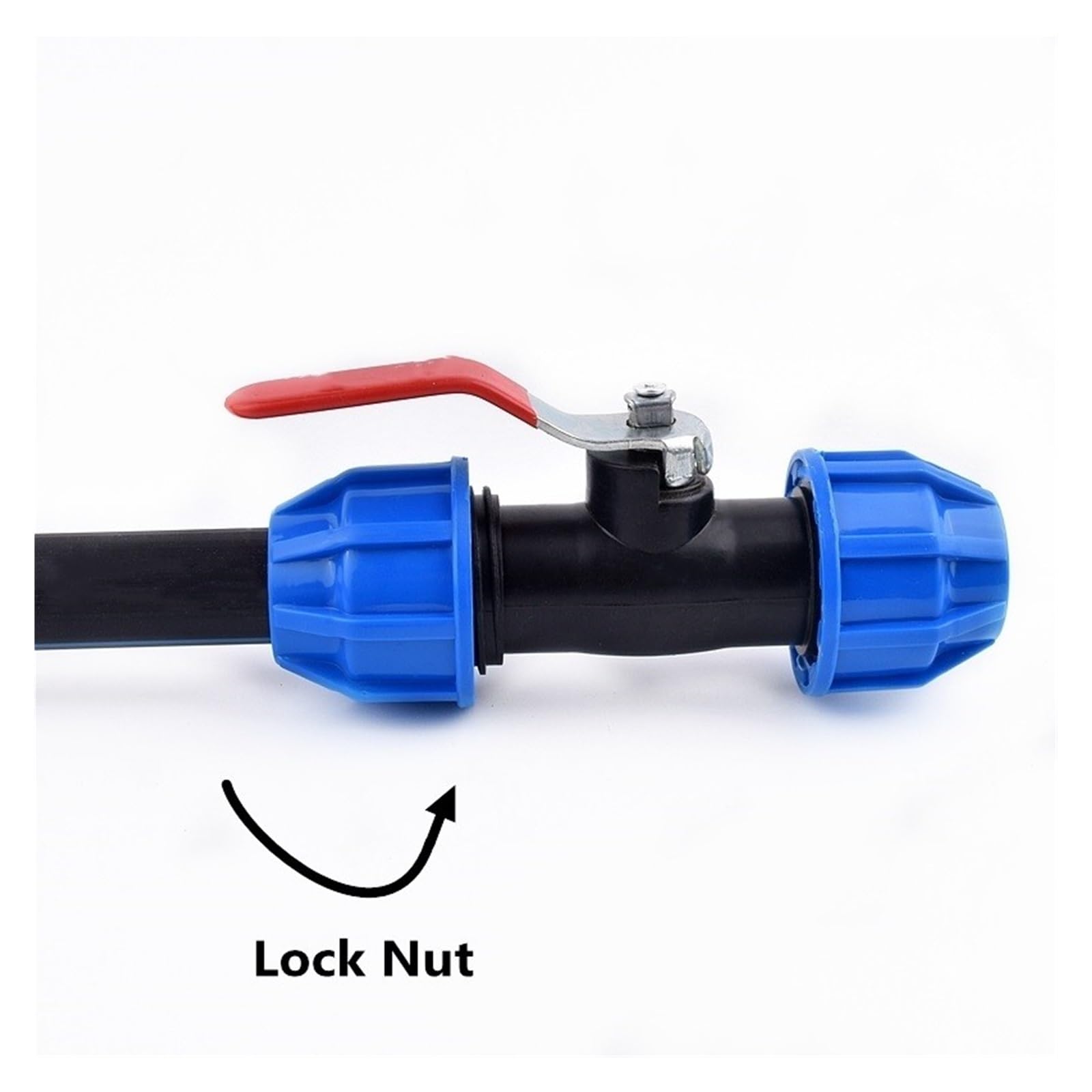 1PCS 25/32/40/50mm PE Water Tube Direct Connector Tee Splitter Quick Valve Coupler Elbow End Irrigation Fittings(Tee valve,40 mm)