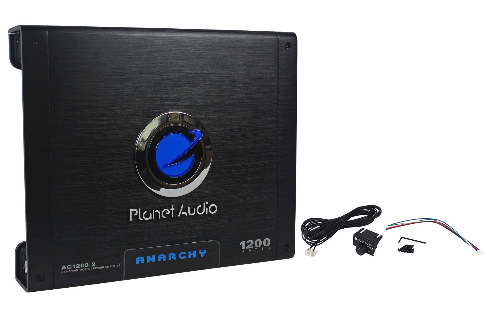 Planet Audio Anarchy AC1200.2 1200 Watt 2 Channel Car Amplifier+Amp Kit+Remote
