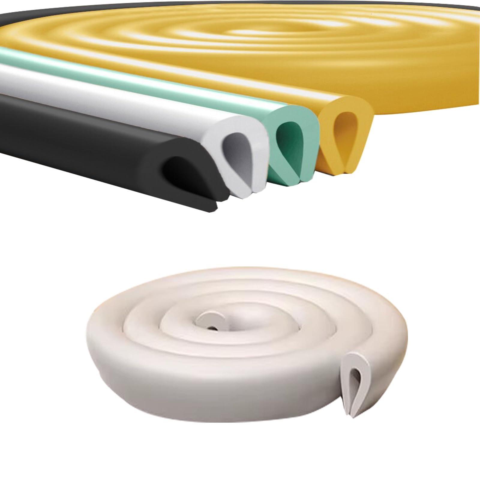 Colorful U-Channel Edge Protector Extra Thick -Foam Guard, for Furniture Edge/Tables/Doors - Non-Toxic Safety Cushion|6m/19.68ft(Gray,10m/32.8ft)