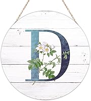Vista 67 de Welcome Sign for Wall Initial Letter C Blue Round Wood Signs Monogram White Floral Wood Plaque Fresh Flowers 12in Mid Century Home Wall Decor for