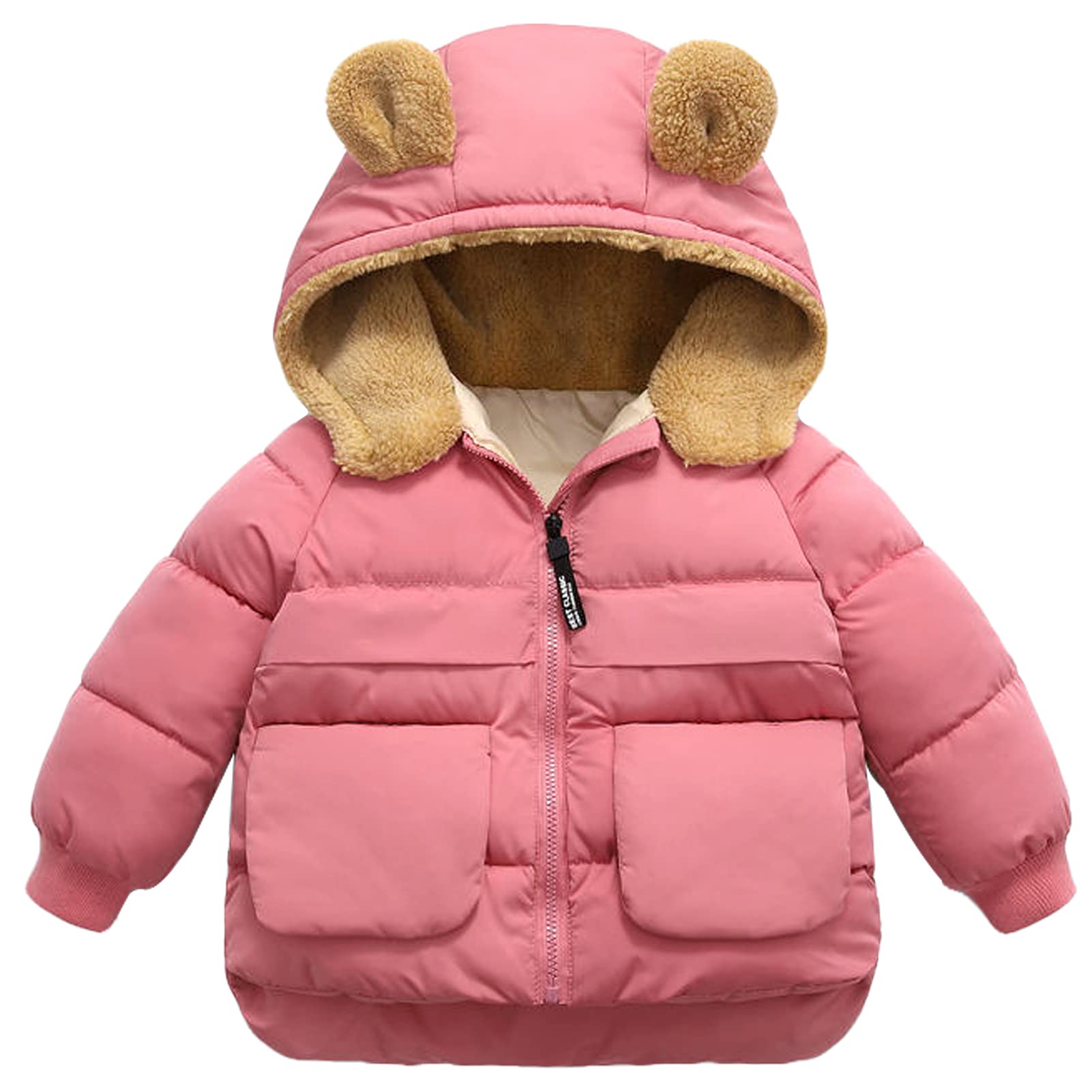 Happy Cherry Toddler Kids Winter Warm Jacket Down Puffer Coat Thick Hooded Outwear