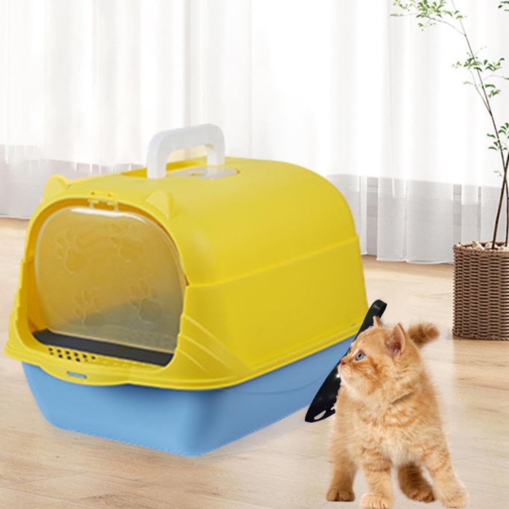 Cozy Covered Cat - Portable and Easy to Maintain, Handheld Blue Yellow