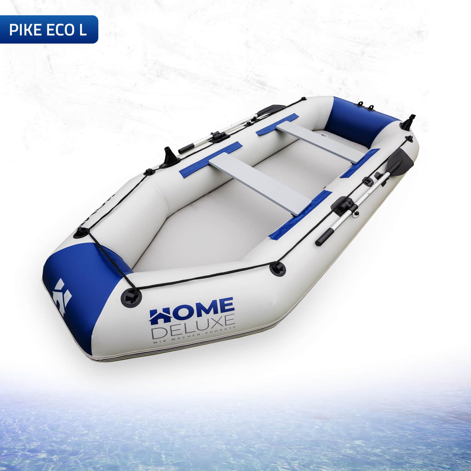 Home Deluxe - Bateau pneumatique Pike - Matériau : PVC résistant - Dériveur, Bateau à Moteur, Bateau à rames - Sélection de Variantes