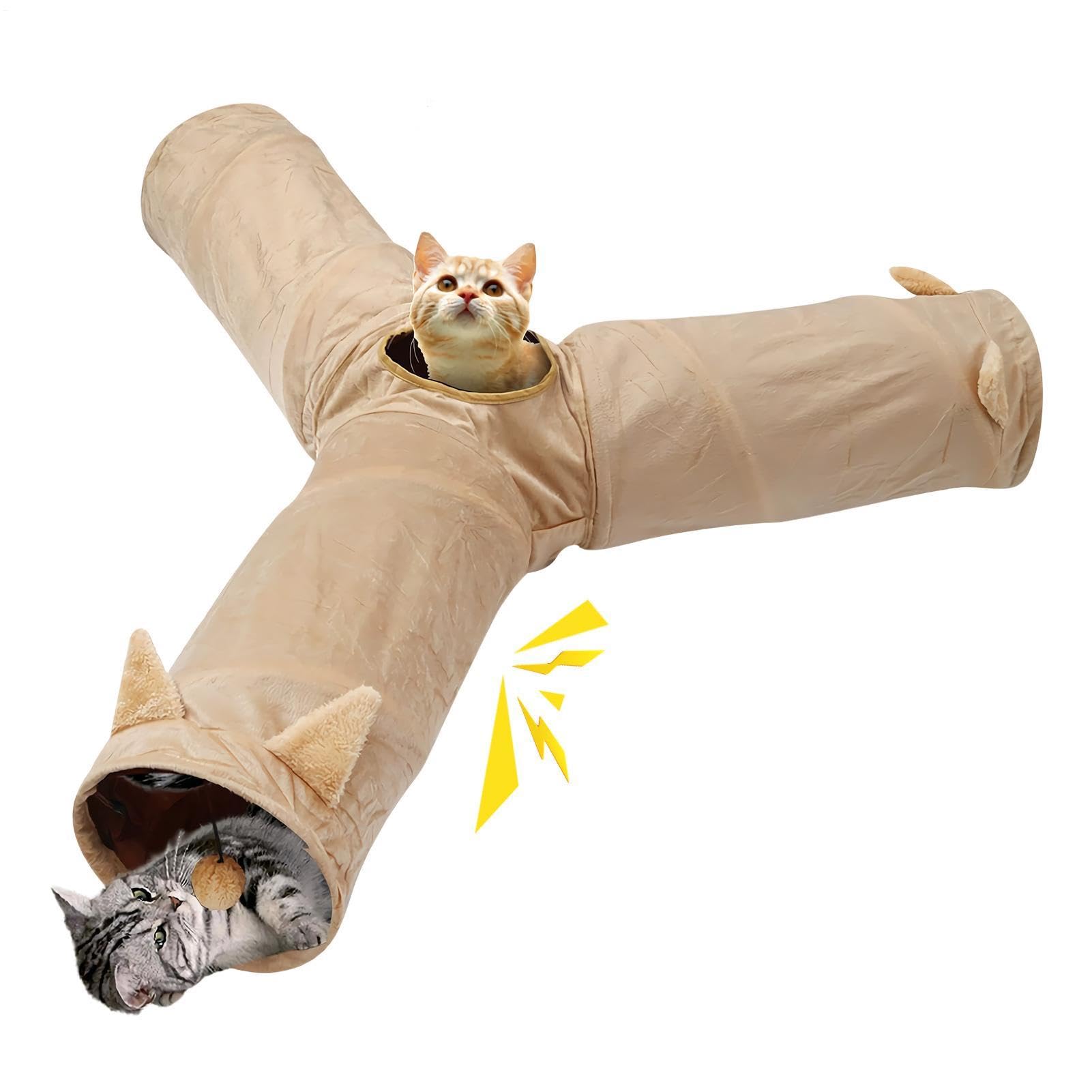 Jouet Interactif pour Chat Jouet d'enrichissement pliable trois voies