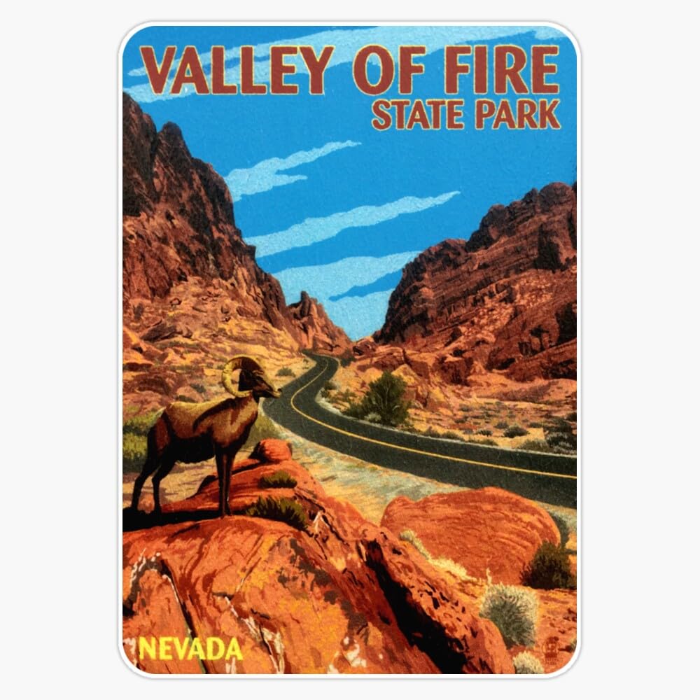 Amazon.com: Valley of Fire State Park Nevada Vintage Travel Decal ...