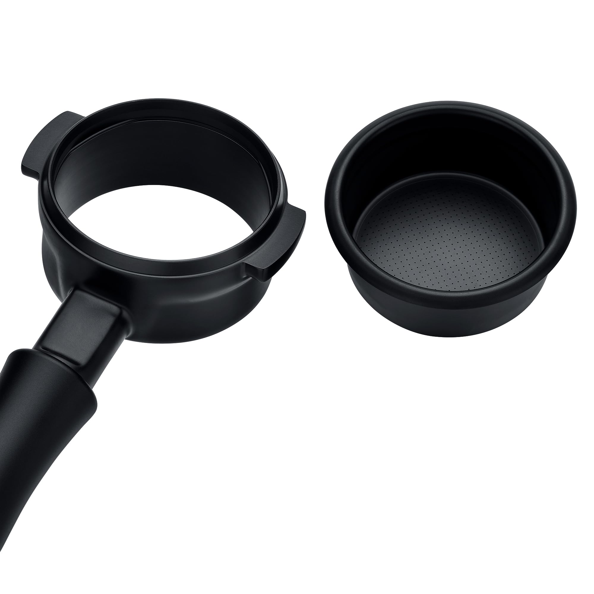 Normcore Portafiltro desnudo sin fondo de 58 mm para La Marzocco, cabezal de grupo de portafiltros con revestimiento PVD de titanio, compatible con máquinas de espresso La Marzocco Linea Mini, Linea