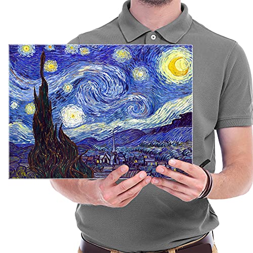 Wieco Art Starry Night Canvas Print Of Van Gogh Oil Paintings Reproduction Modern Canvas Print Artwork Abstract Landscape Pictures Printed On Canvas Wall Art For Home Office Decorations #TOP4