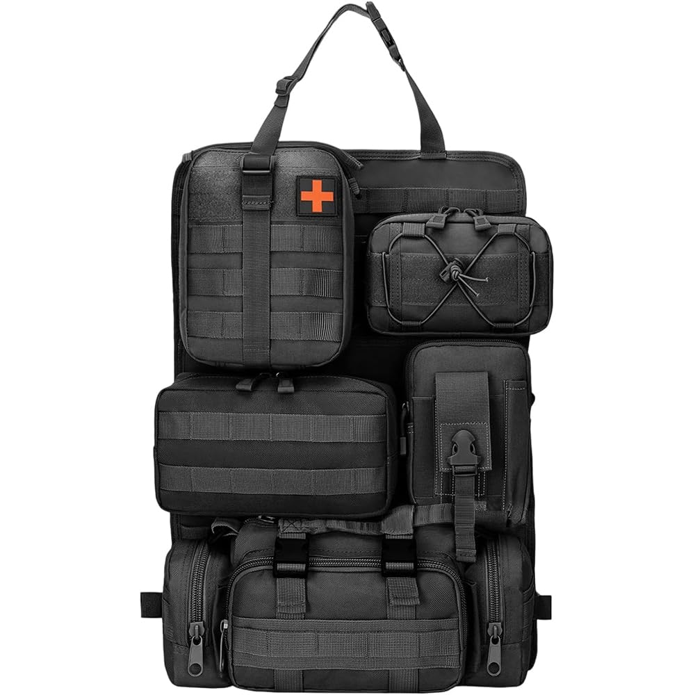 YDSTNiu Tactical Car Seat Back Organizer for Hyundai Tucson NX4/Hybrid/N-Line/Plug-in Hybrid, Tactical Vehicle Storage, Tactical Vehicle Panel, Oxford Waterproof