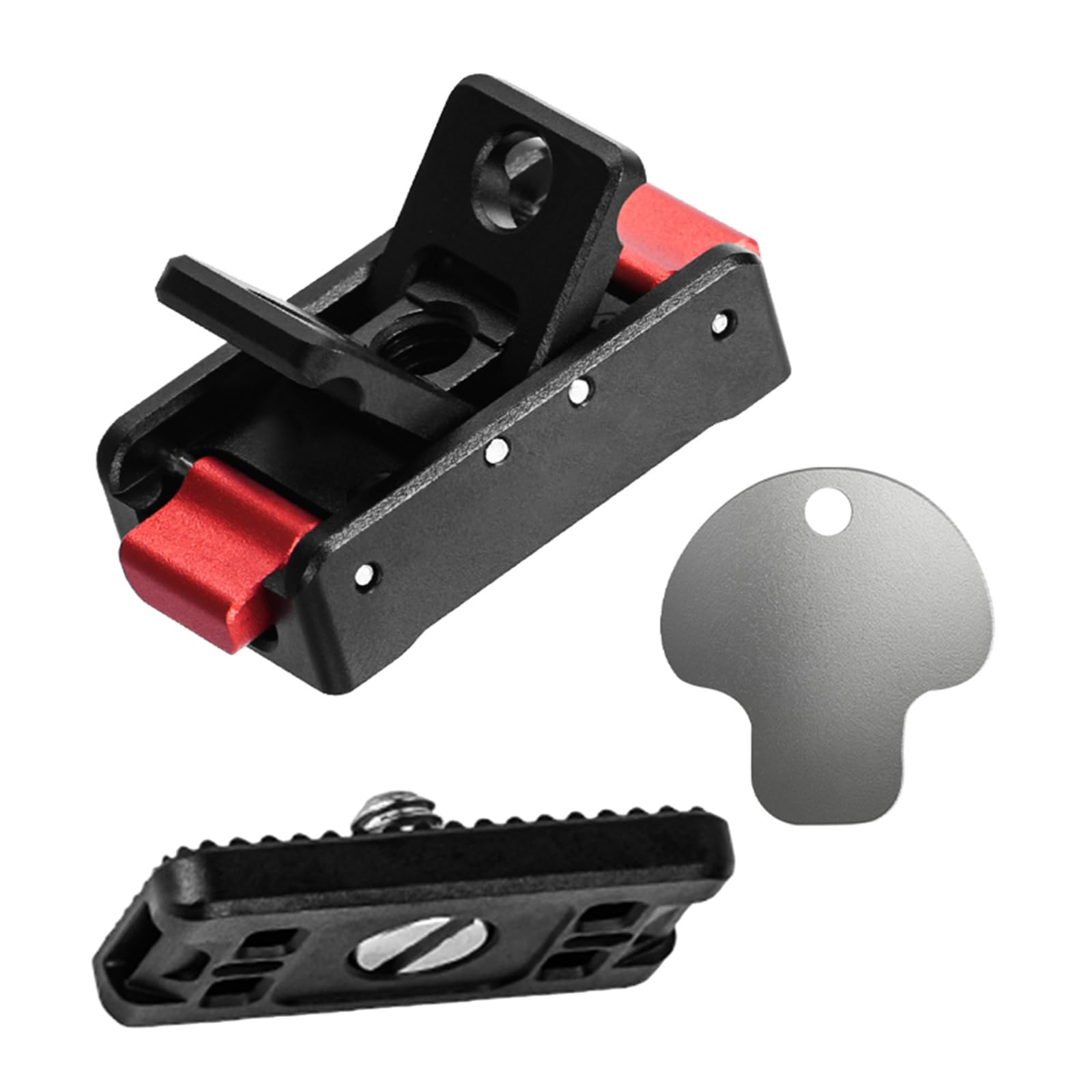 Soporte de aleación de aluminio de liberación rápida, diseño plegable para cámaras de acción, kit de adaptador plegable de 1/4 pulgadas y plegable