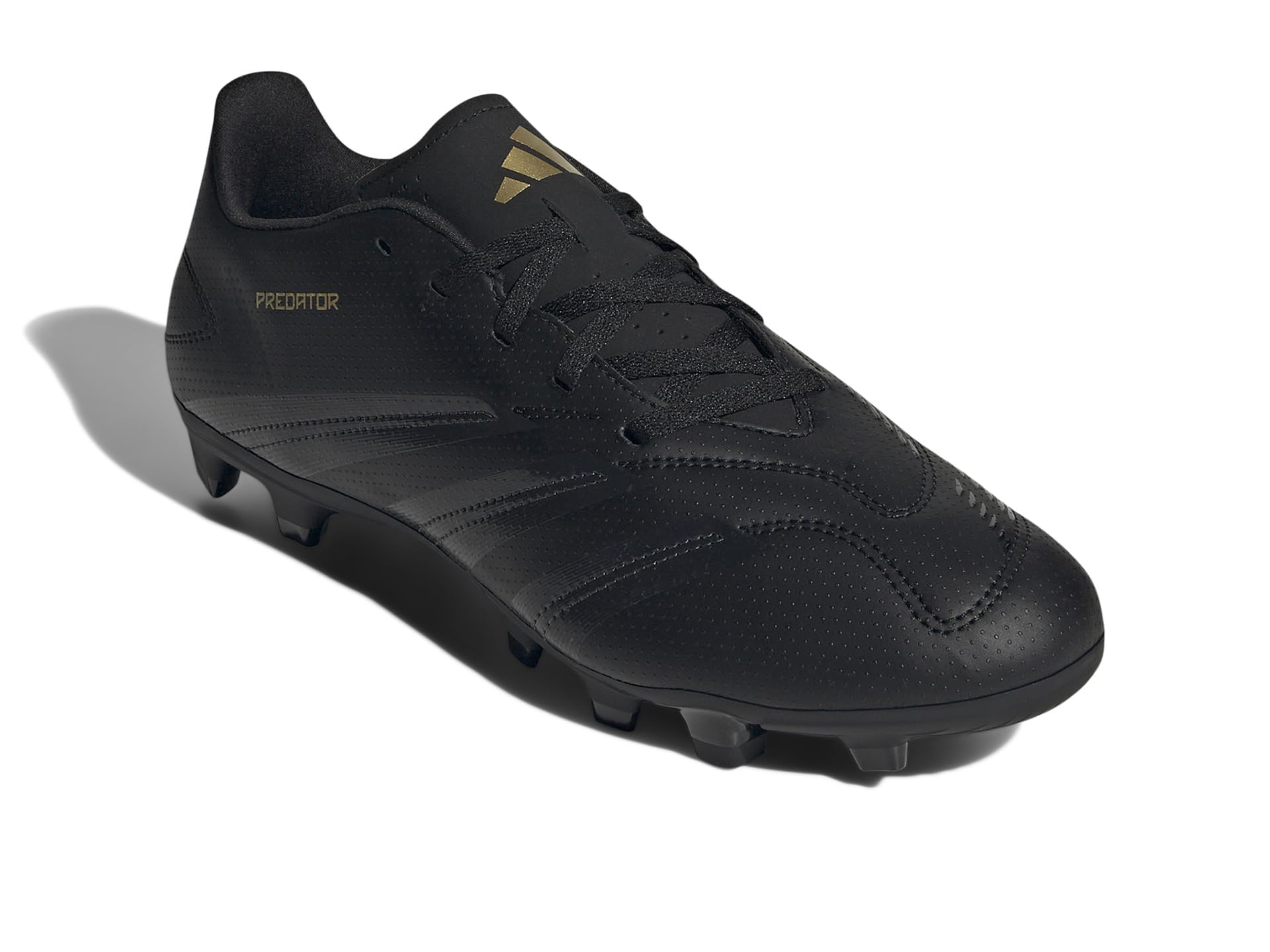 adidas Unisex Predator Club Flexible Ground Sneaker, Black/Carbon/Gold Metallic, 10 US Men
