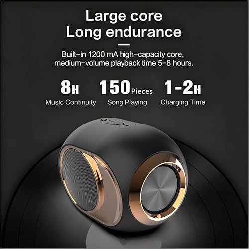 Miniatura 5 de Altavoz Bluetooth inalámbrico X6, altavoz portátil Bluetooth 5.0 con graves altos, estéreo TWS, múltiples modos de reproducción (TFUSBAUXFM),