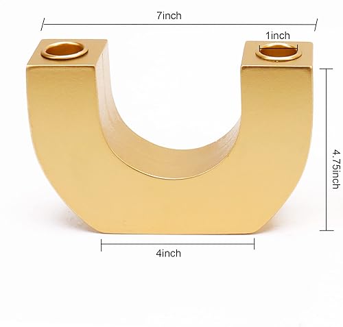 Miniatura 3 de Defined Deco Portavelas en forma de U, juego de portavelas decorativos para velas de pilar de granja, portavelas de madera para repisa, boda, mesa