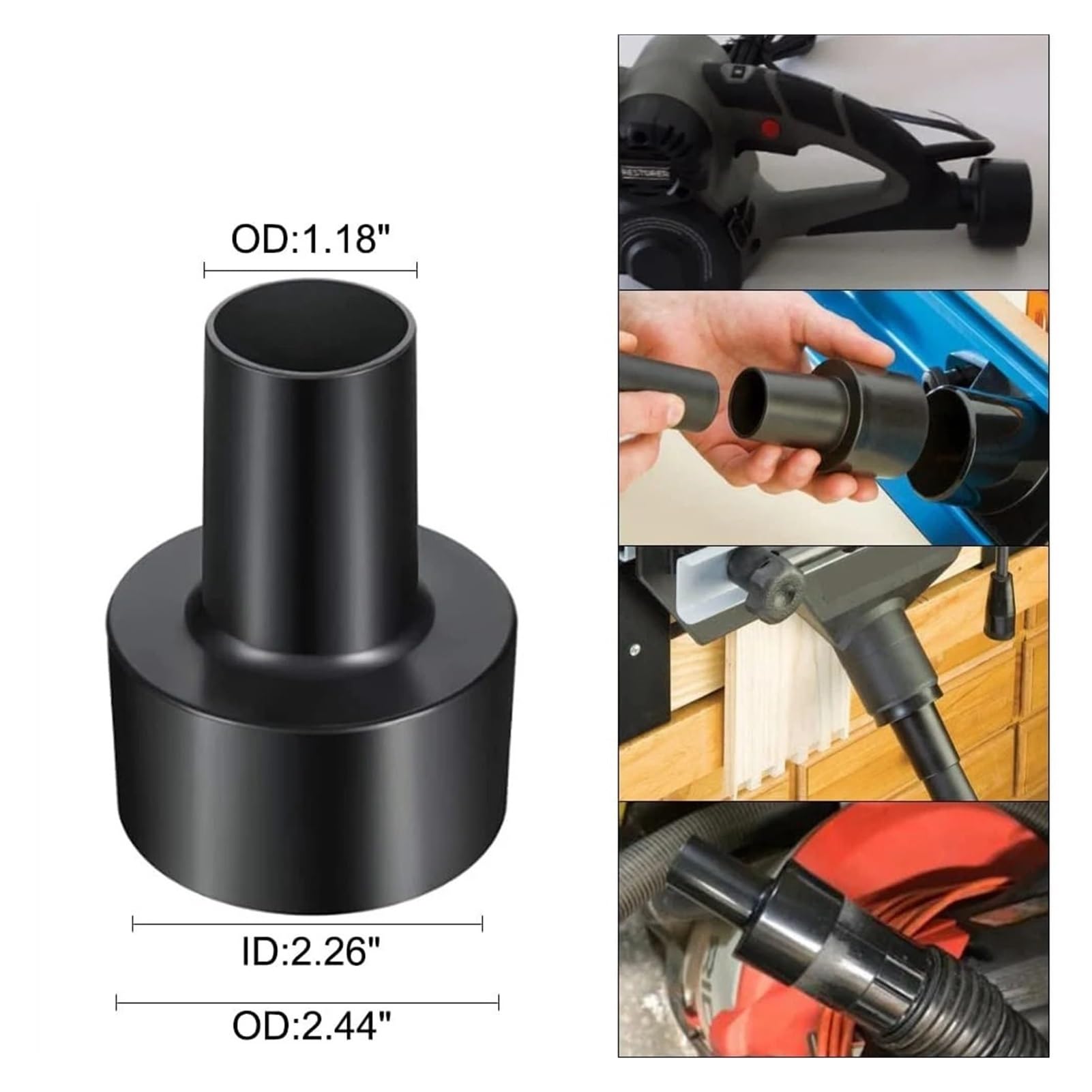 Accesorios universales for aspiradora, 9 Uds., compatibles con Shop Vac, Adaptador de Manguera Shop Vac de 2 1/2 Pulgadas a 1 1/4 Pulgadas, Herramienta de Cepillo de Piso for aspiradora