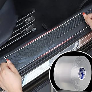 NETHIX Car Door Sill Protector for Ford Transit/Tourneo Custom 2023-2024 2025 Scratch-Resistant Non-Slip Decorative Modelling Accessories, 1 mm Thickness: 70 mm Width x 5 Metres Long