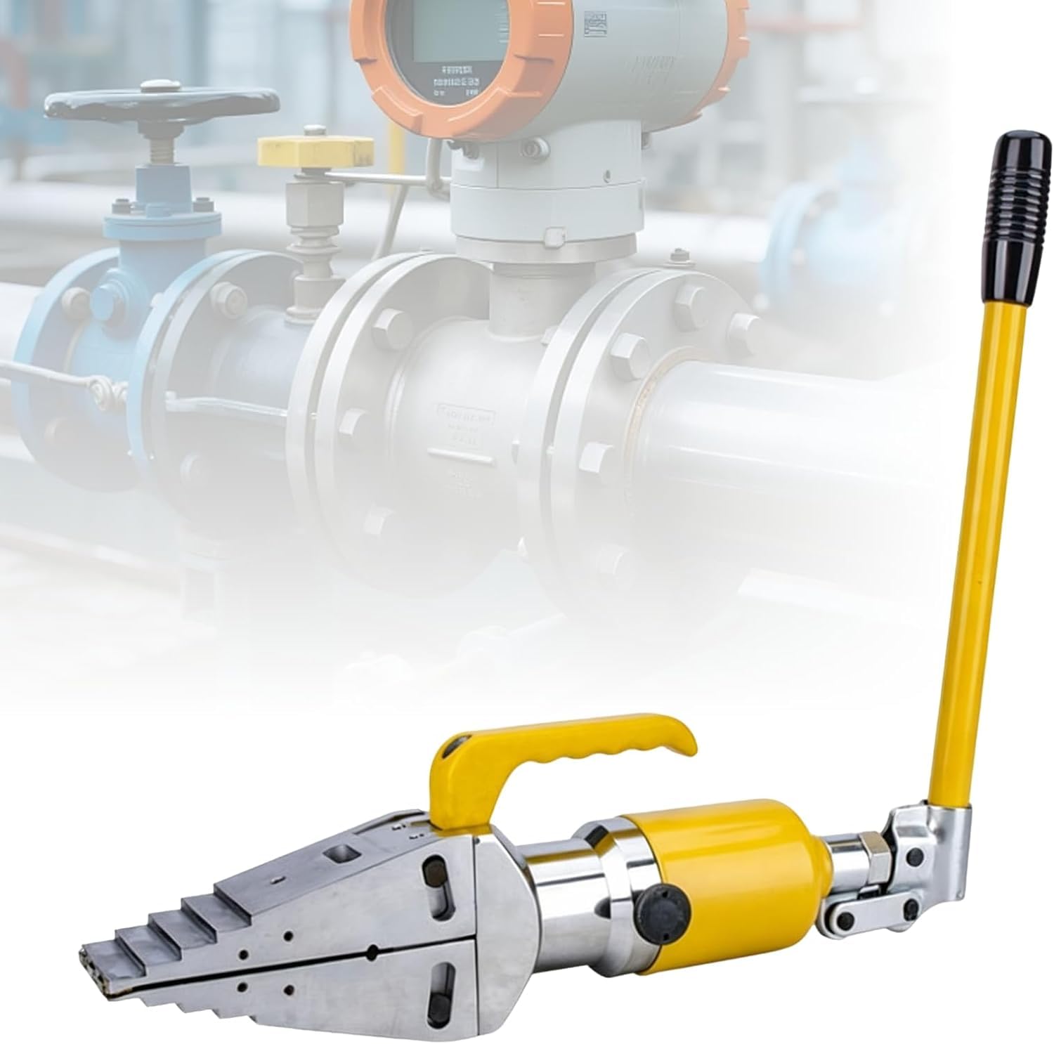 GYKOZY 10 Ton Hydraulic Flange Separator, Heavy Duty Flange Spreader Tool Kit with 81mm Expansion Distance & 6mm Tip Thickness for Industrial Pipeline Valve Repair