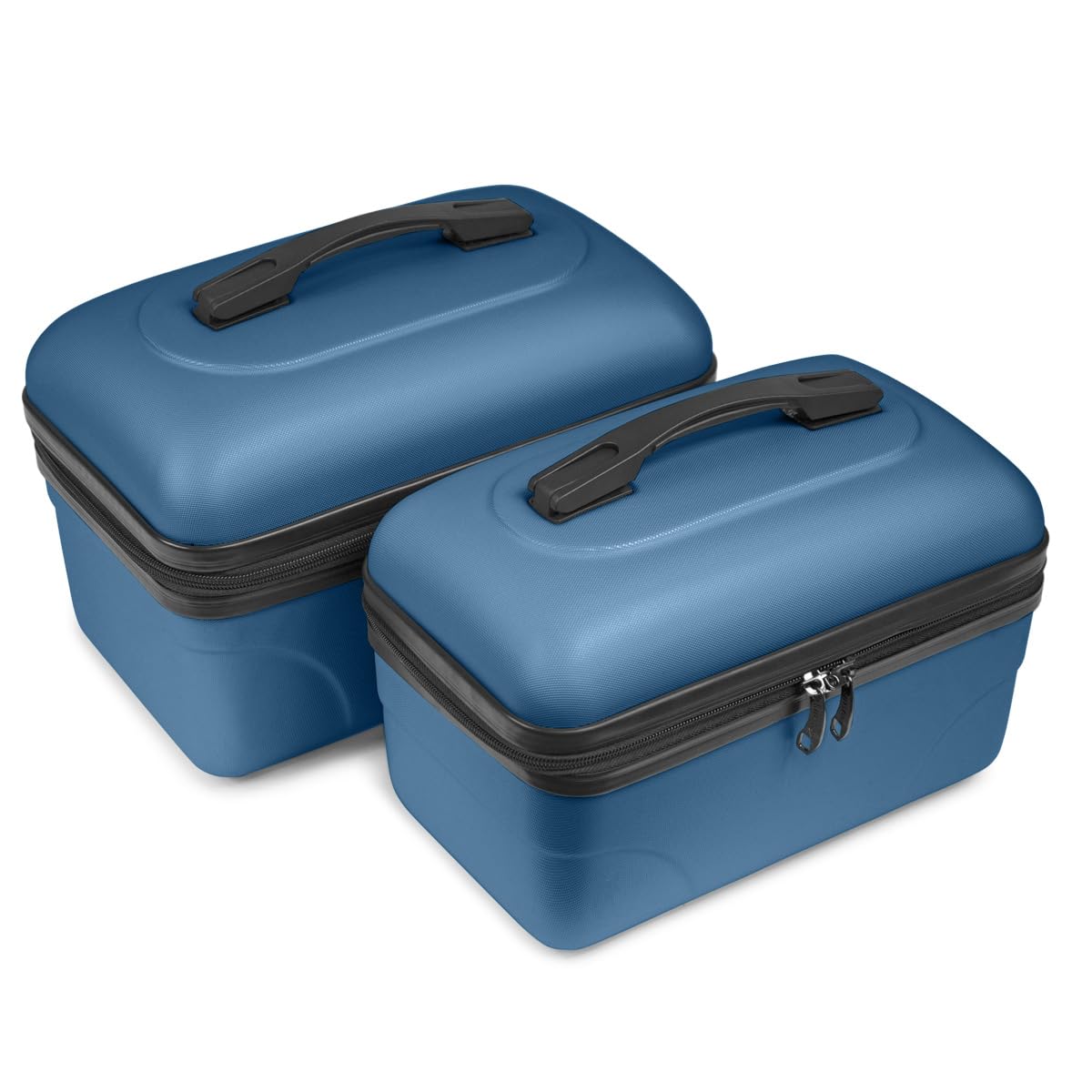 KINSTON Set di 2 Grandi Vanity - Vanity Case Rigido - Cosmetici Toiletter, Rigida con maniglia, Organizzatore di viaggio - Grande capacità