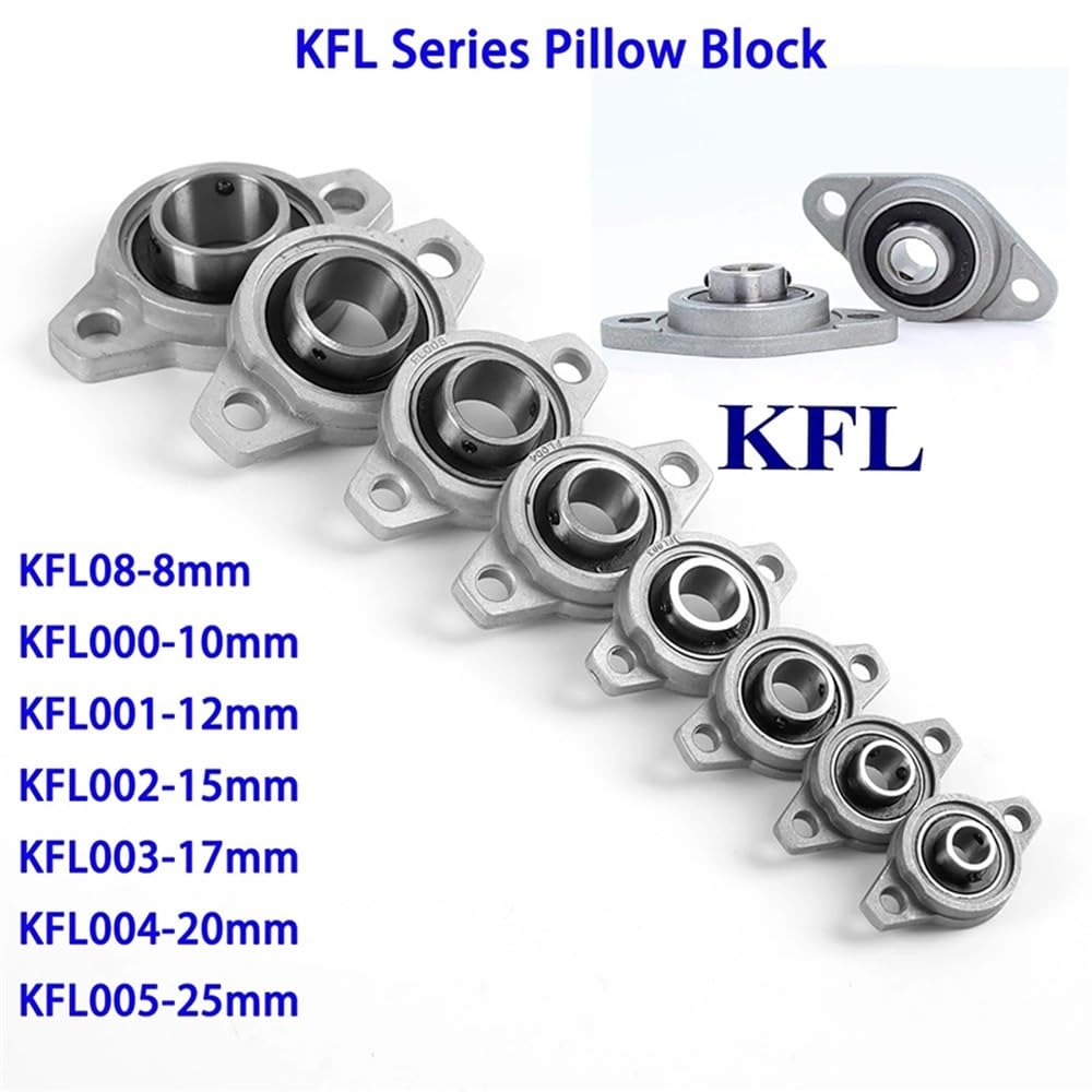 10 pezzi Kfl08 KFL000 KFL001 KFL004 KFL005 KFL08 8 mm-25 mm cuscinetto a cuscinetto rombico in lega di zinco albero cuscinetto lineare(KFL005 25MM)