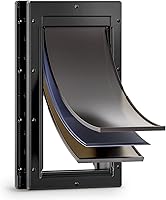 PETCOMING Large 3-Flap Dog Door: Magnetic, Insulated, Weatherproof Doggie Door for Walls & Doors, Up to 100lb Pets, Rust-Proof