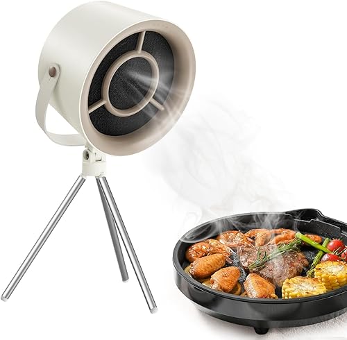 Miniatura 9 de LOFICOPER Campana extractora portátil, campana extractora de escritorio, extractor de cocina portátil, mini campana extractora de bajo ruido con 3