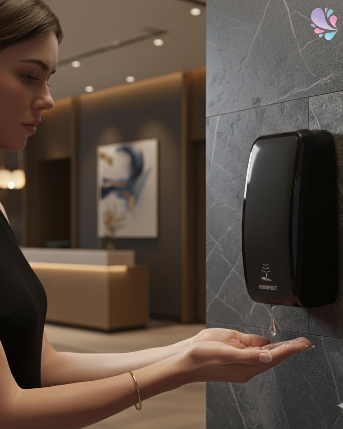 Set Cosmos Handhygiene Sensor Komplettset Weiß | Berührungsloses Cosmos Handhygiene-Komplettset mit Sensor-Spendern, 4 Kartuschen und bis zu 7.000 Anwendungen