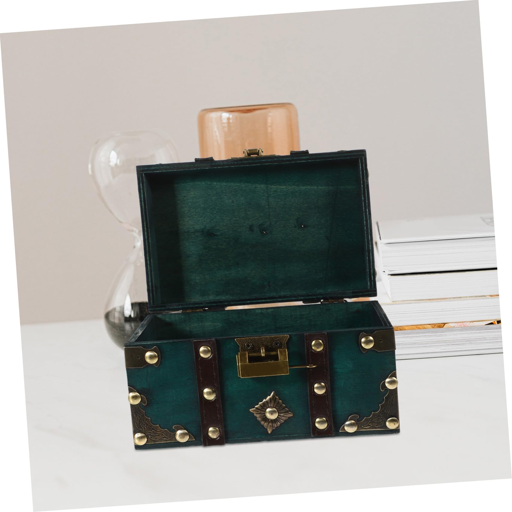 Vintage Holzkiste als Multifunktionale Aufbewahrungsbox mit Schloss | Rustikaler Look, Holz und Metall, Tragbar und Robust, Große Kapazität für Schmuck, Dokumente und Bücher