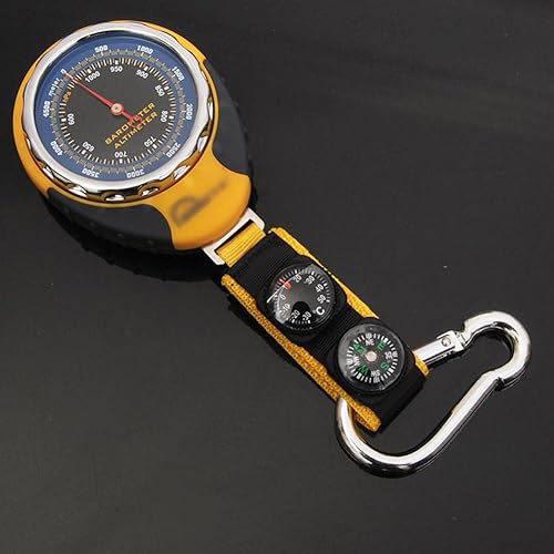 JINYISI Altímetro, 4 en 1 ABS altímetro, Alpinismo al aire libre suministros brújula brújula, Suministros de alpinismo al aire libre