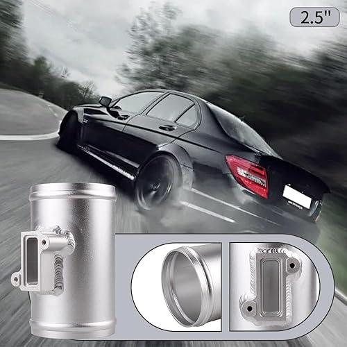 Miniatura 3 de BARTOO Base de medidor de flujo de aire MAF para Nissan Honda Civic Ford MAF Adaptador de medidor de admisión de aire (2.5 pulgadas, 1)