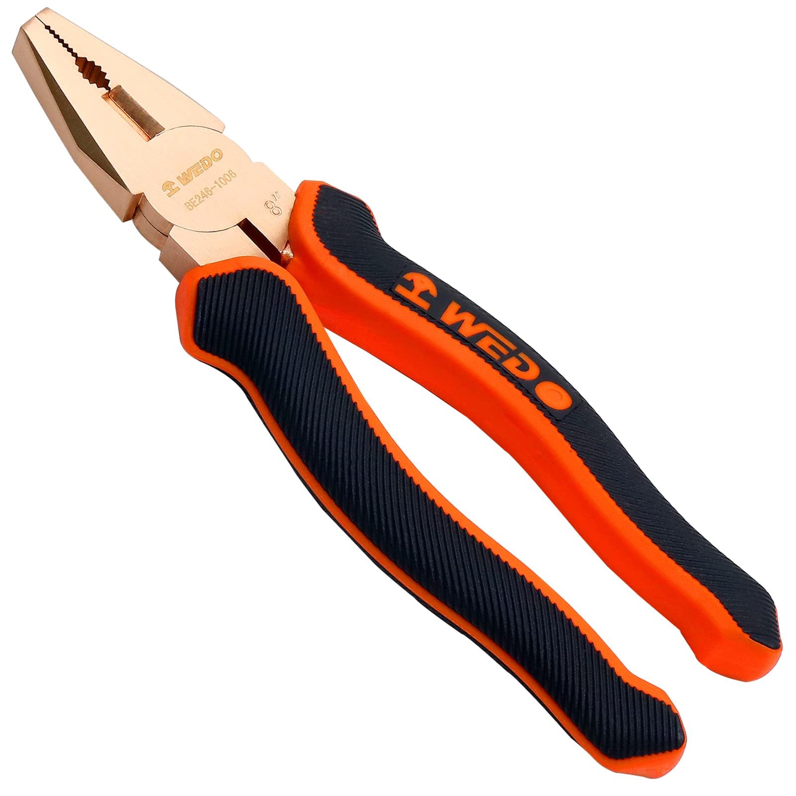 WEDO Lineman - Alicates de corte lateral de seguridad sin chispas (15,2 cm)