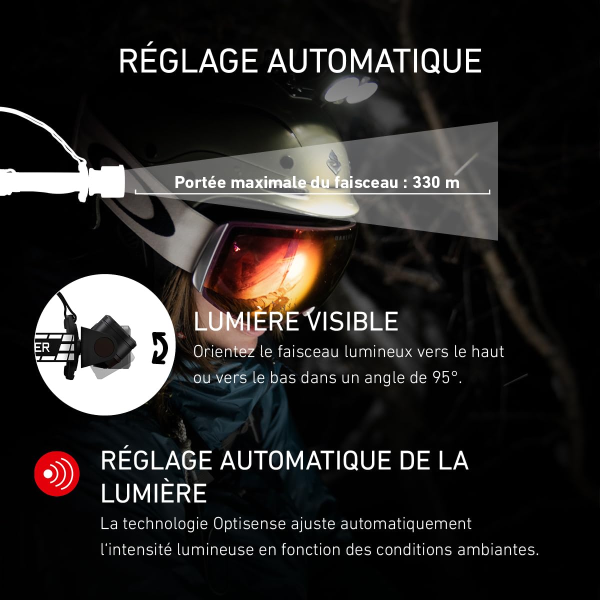 Ledlenser H19R Signature Lampe frontale rechargeable, 4000lm, 330m, IP68 | Faisceau focalisé, large, lumière rouge, Bluetooth, 20h d'autonomie, 374 g, pour la pêche, le camping, la randonnée | 2020