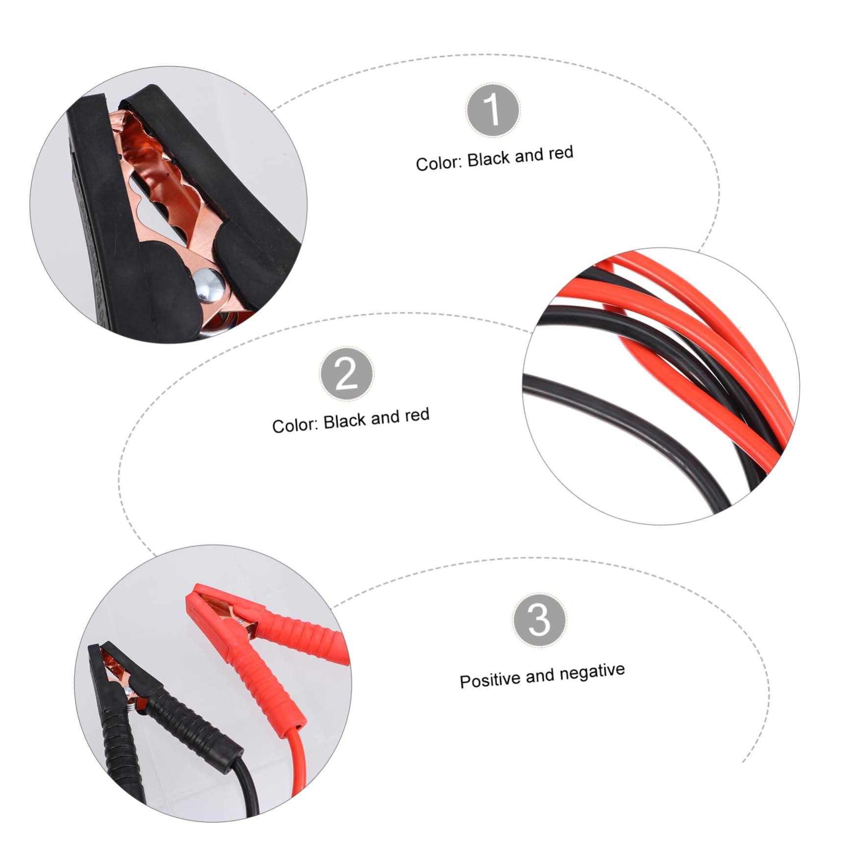 Cable de Emergencia para Coche Negro 2000 a Cobre Aluminio