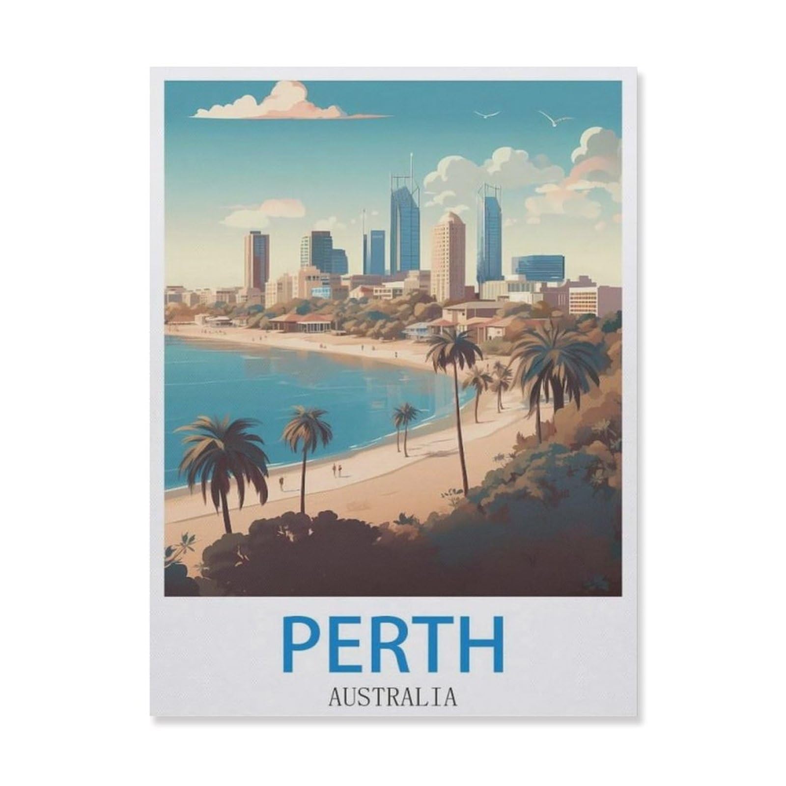 Perth Australia，Funny Tin Sign Retro Metal Sign for Home Farm Toilet Restroom Washroom Wall Decor Gift(15x30cm）6x12 inch-EG69