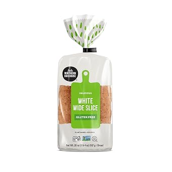 Little Northern Bakehouse Wide Sliced White Gluten Free Bread, Vegan Bread, Non-GMO and Allergy-Friendly, Gluten Free Food, Meals, Snacks - Wide Sliced White (8 pack, 20. oz each)