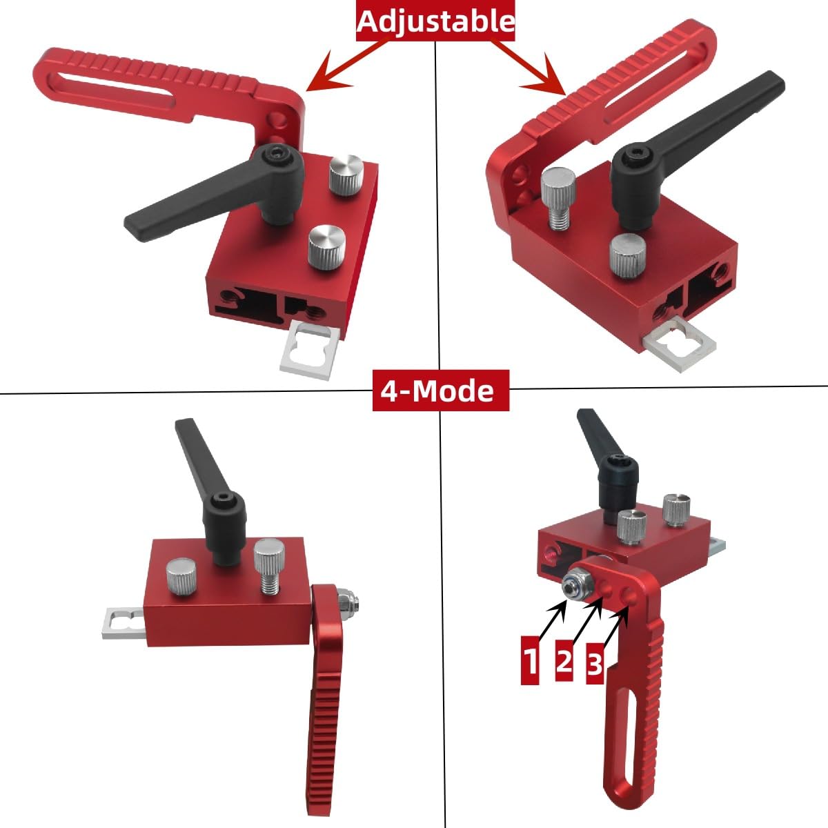 T-Schienen-Anschlag aus Aluminiumlegierung, Typ 75, Gehrungsschienen-Anschlag, T-Nut T-Schienen, fester Holzbearbeitungs-Positionierer, für Holzbearbeitung DIY-Werkzeuge (Schwarz)