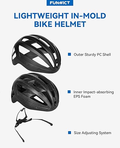 Miniatura 8 de Casco de bicicleta para adultos con visera y gafas para hombres y mujeres, casco de bicicleta de montaña y carretera, casco de ciclismo con luz