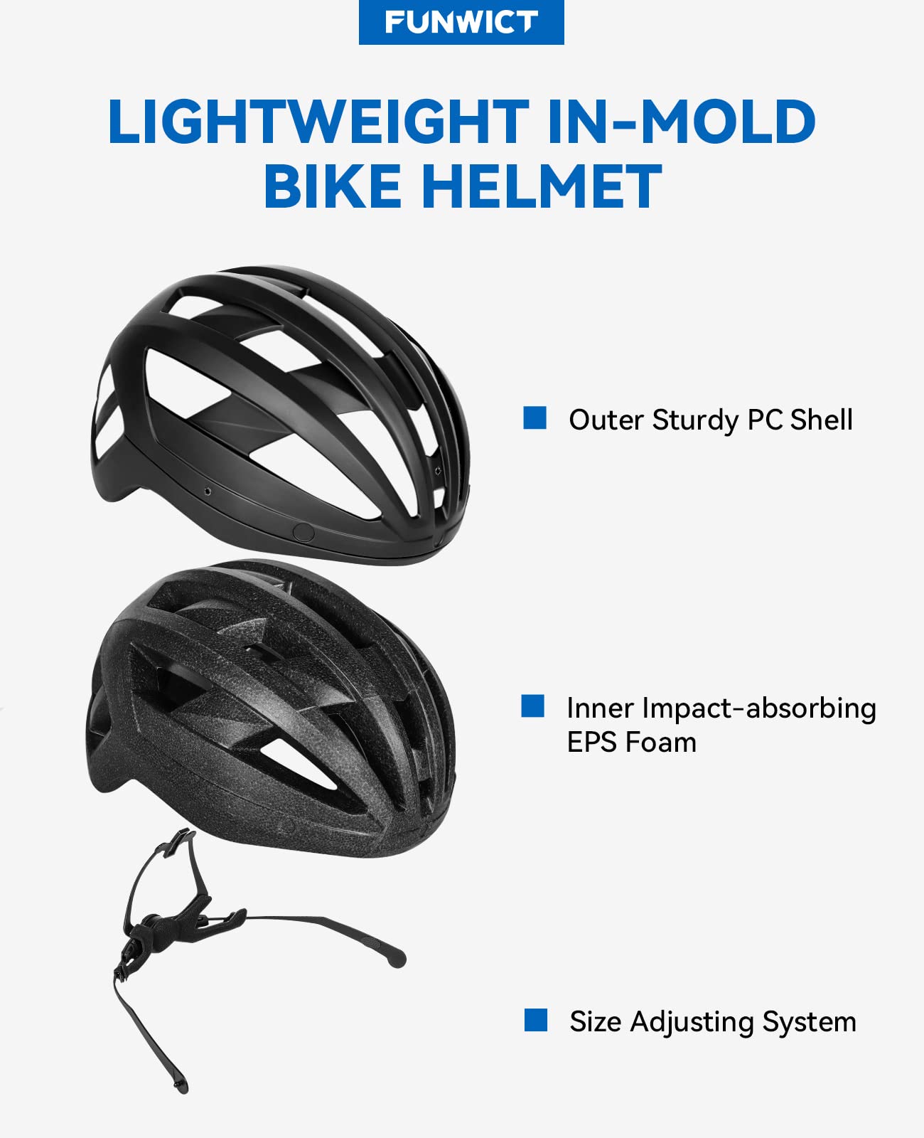 Casque de vélo VTT Adulte Taille 57-62 cm avec Visière et Lunettes Amovibles