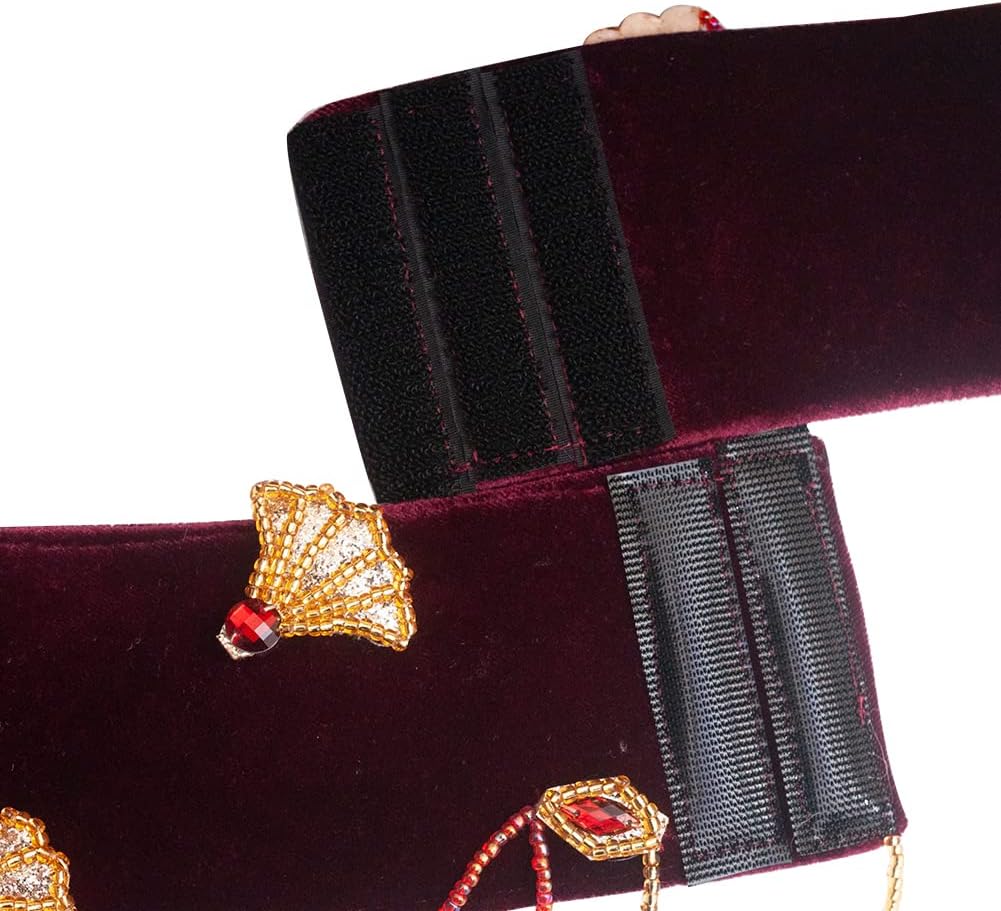 ROYAL SMEELA Belly Dancer Costumes for Women Belly Dance Bra and Belt Velvet Bellydance Costume Outfit Carnival Bra Belt - Image 4