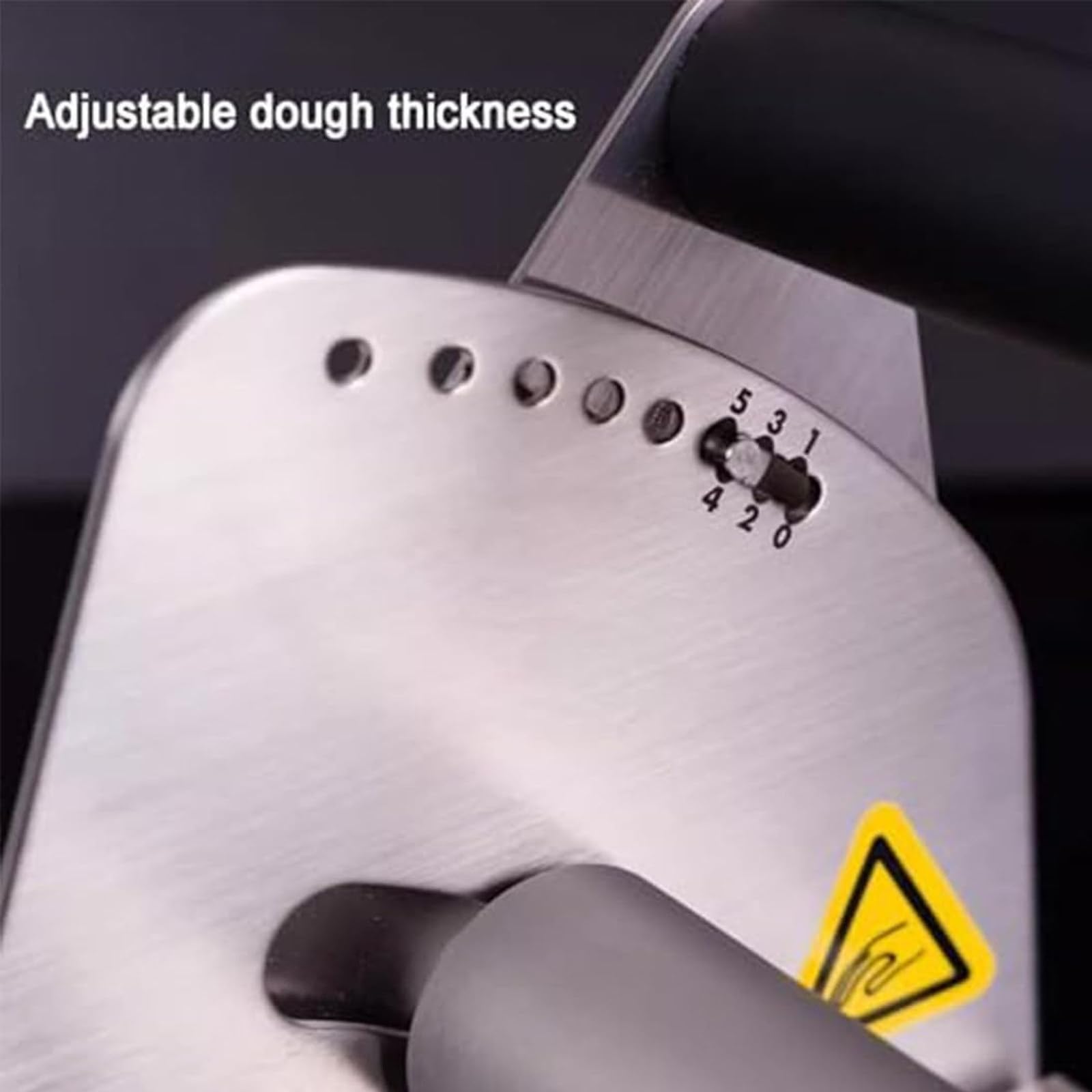 Laminadora de masa plegable manual, rodillo de masa de acero inoxidable, 55 grosores ajustables, grado comercial para pizza, cruasanes, pastelería y fondant