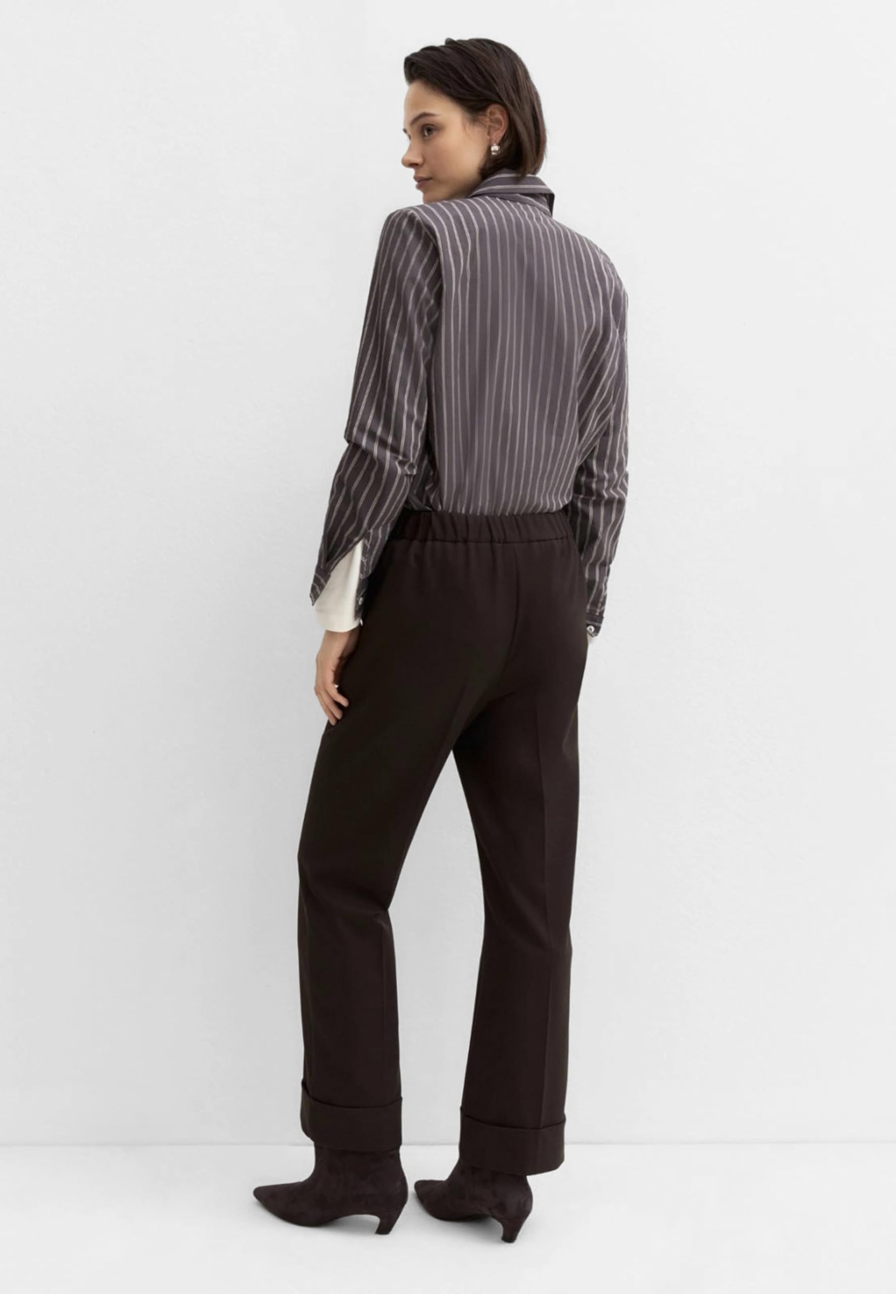 Marella EMME Pantalone Donna Lungo Elastico in Vita Bistretch Flirt