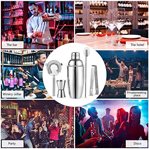 Sipobuy 5 Stks/set Wijn Mixers, 750 Ml Thuis Bar Barman Cocktail Shaker Maken Kit, roestvrij Staal Tool Set Bevat Shaker… - Afbeelding 8