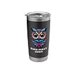 Smart Owl with Big Watchful Eyes, Awake, Animal Lover Humor Stainless Steel Insulated Tumbler
