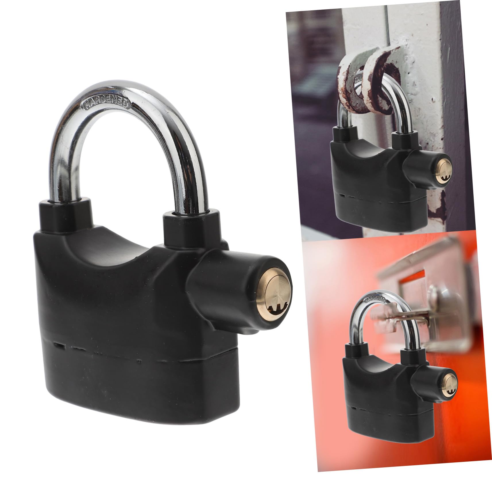 2 Candados Alarma para Bicicleta y Motocicleta en Forma de U, Diseño Compacto, Sonido de Alta, Fáciles de Transportar, 3 Llaves, Ideales para Uso Exterior y Seguridad en Puertas